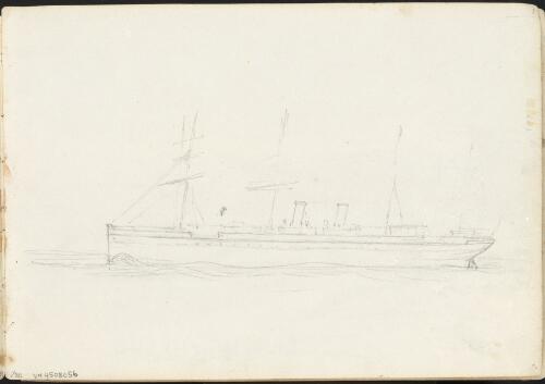 Steam sailing ship at sea, ca. 1885 [picture] / H.J. Graham