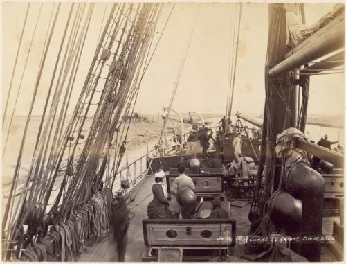 The S.S. Orient in the Suez Canal, on the way to Australia, 1881 [picture] / J.W. Lindt