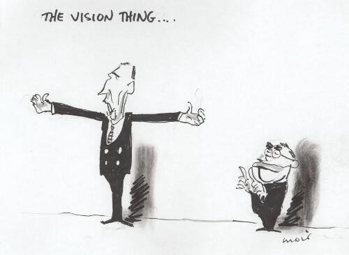 The vision thing [Paul  Keating and John Howard demonstrate the scope of their vision during the 1996 election campaign] [picture] / Moir