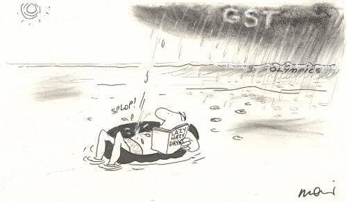 Quiet days just before Olympics and GST, April 2000 [picture] / Moir