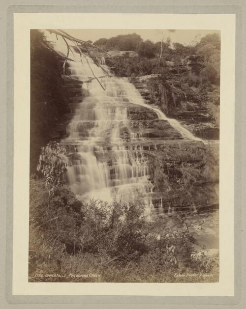 Upper Falls at Katoomba Creek, Blue Mountains, New South Wales, ca. 1895 [picture] / Kerry & Co