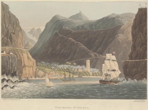 The Roads, St. Helena / drawn by George Hutchins Bellasis ; engraved by Robert Havell