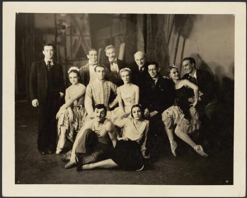 Director and artists of Colonel Wassily de Basil's Ballets Russes, with American producer Sol Hurok on the company's first season in North America, New York, 1933 [picture]