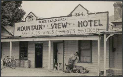 Gow brothers at the Mountain View Hotel, Wandiligong, Victoria, 1956 [picture] / Jeff Carter