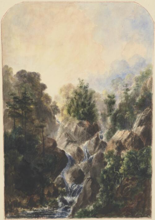 Gara Falls at Captain O'Connell's, New South Wales, ca. 1848 [picture] / [Edward Thomson]