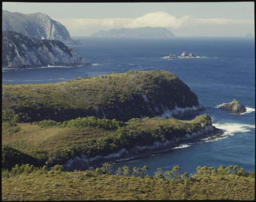 Coastline, Port Davey, southwest Tasmania, 1995? [transparency] / Peter Dombrovskis