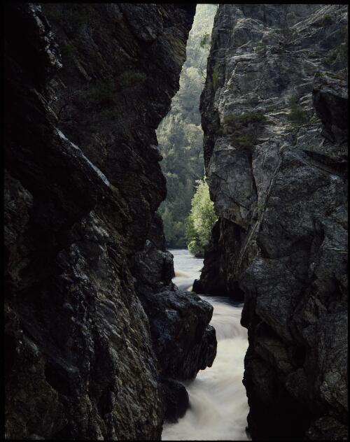 First Split from Lower Basin, Gordon River, Tasmania, 1981 [transparency] / Peter Dombrovskis