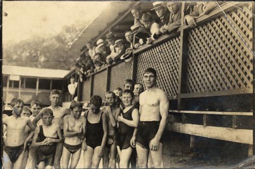 Darcy and kids at Mosman baths [picture]