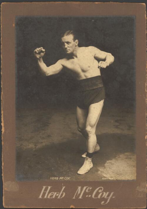Portrait of Herb McCoy in a boxing pose [picture] / Kent photo