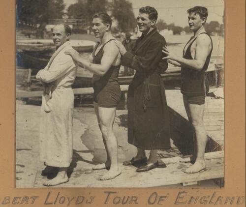 Charlie Lucas, manager, George Cook, Albert Lloyd and Frank Burns [picture]