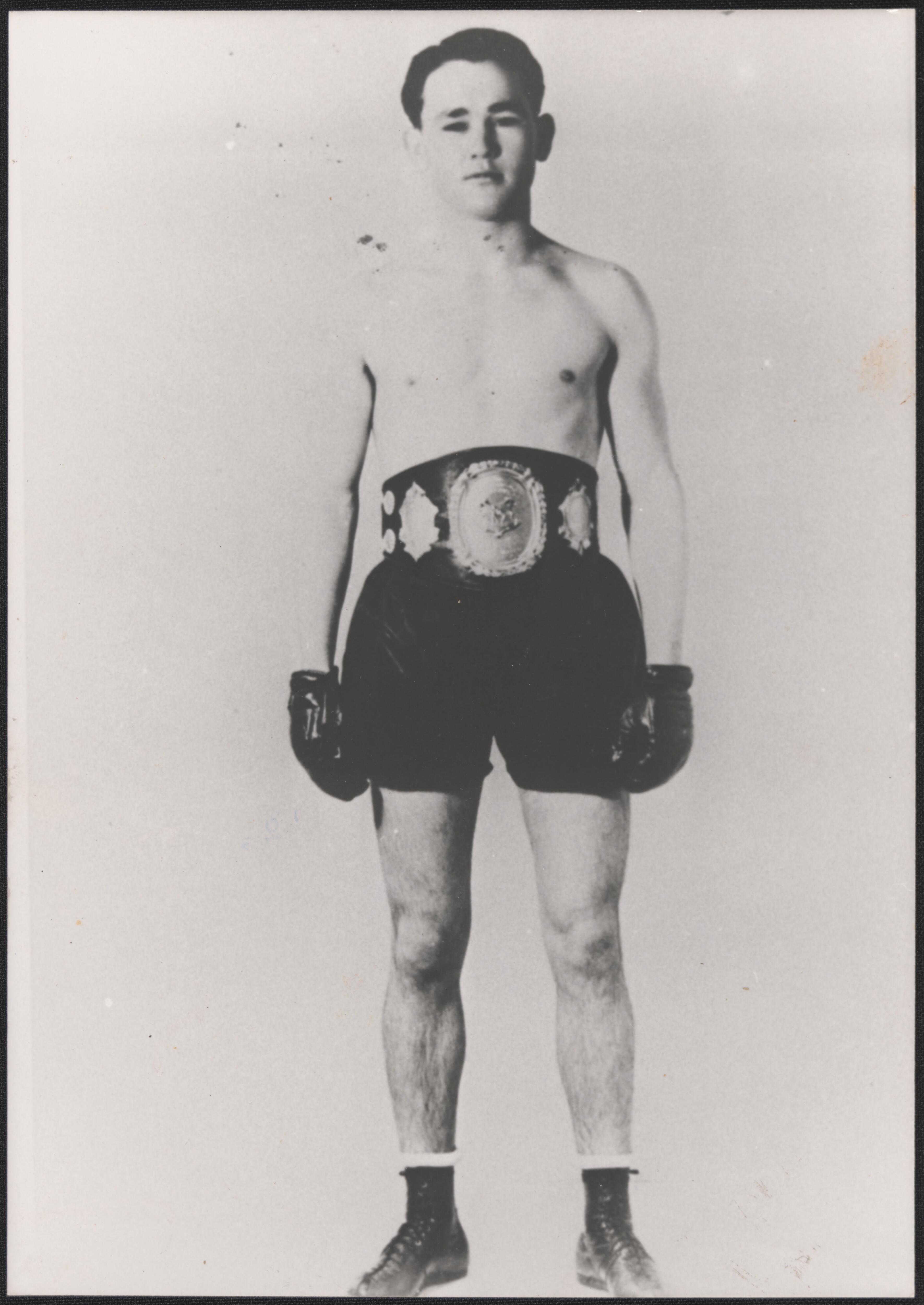 Portrait Of Boxer Mickey Miller, Australian Featherweight Champion ...