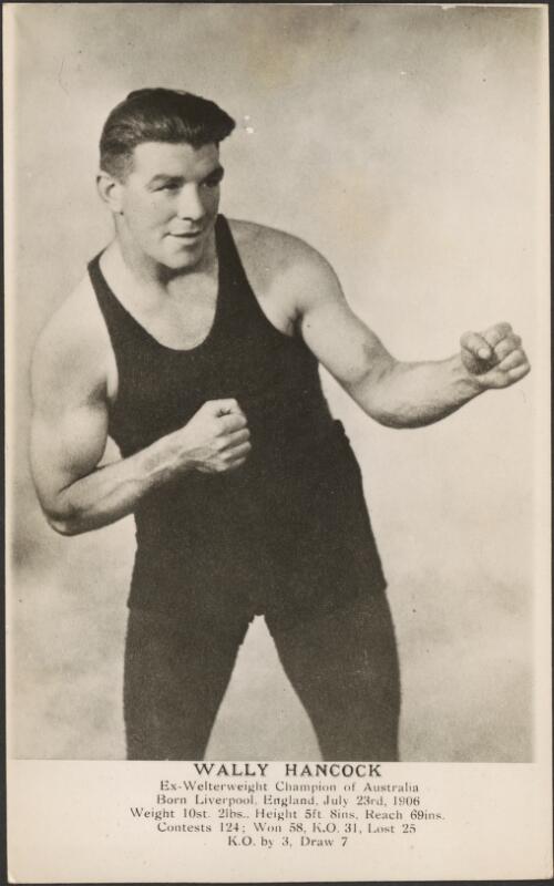 Portrait of  boxer Wally Hancock, ex-welterweight champion of Australia [picture]