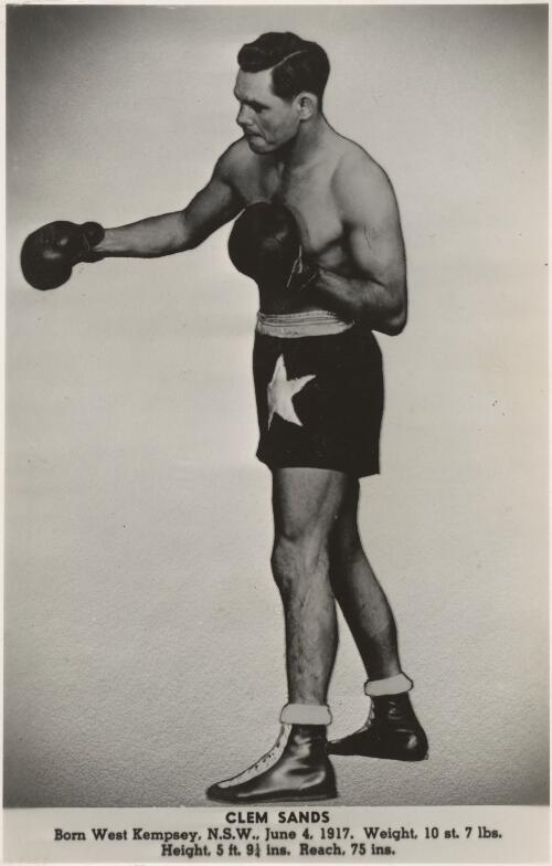 Portrait of  boxer Clem Sands [picture]