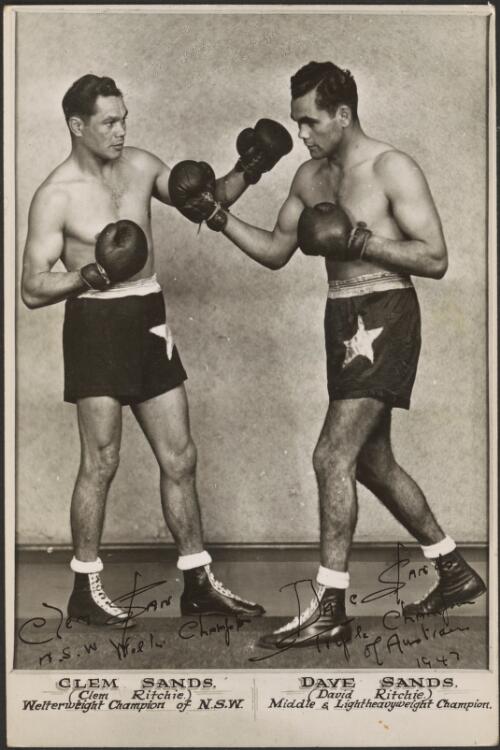 Portrait of  boxers Clem Sands and Dave Sands [picture]