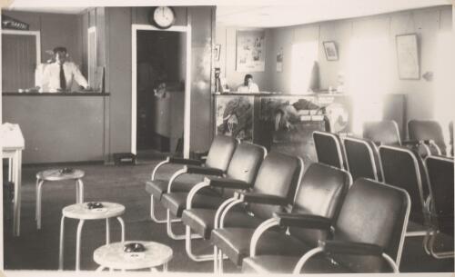 Interior of the Qantas Passengers' Lounge, West Island, Cocos Islands between 1952 and 1954 [picture] / Tom Meigan