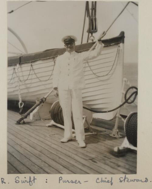 R. Swift: Purser - Chief Steward, S.S. Rotorua, 1935 [picture]
