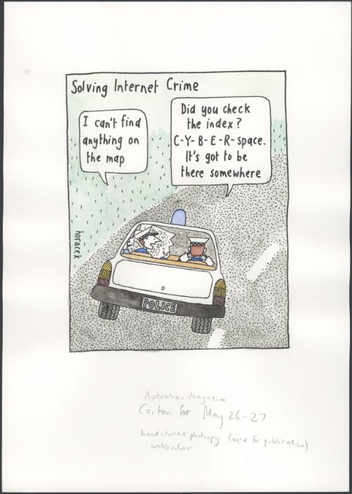 Solving internet crime [2] [picture] / Judy Horacek
