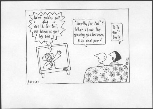 What about the growing gap between rich and poor? [1] [picture] / Judy Horacek