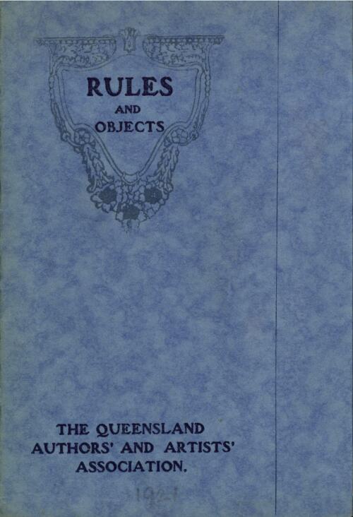 Rules and objects / Queensland Authors' and Artists' Association