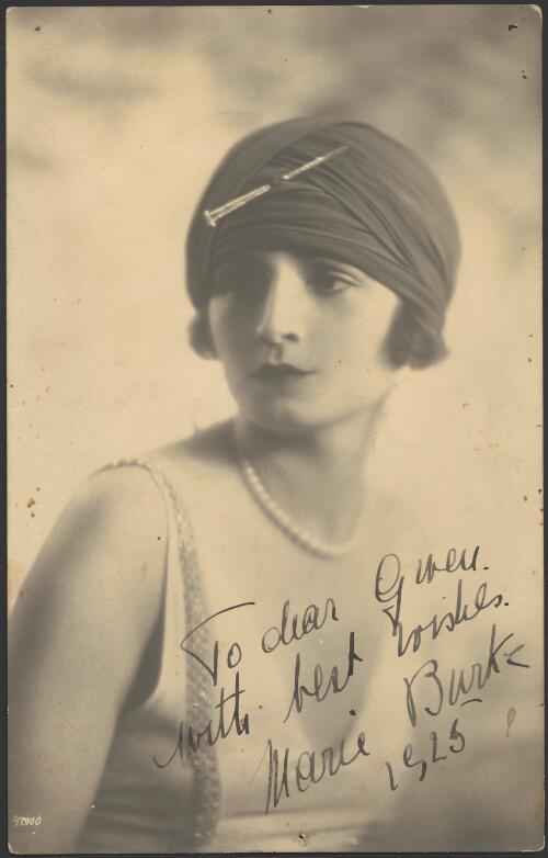 Portrait of Marie Burke, 1925 [picture] / S. Georges