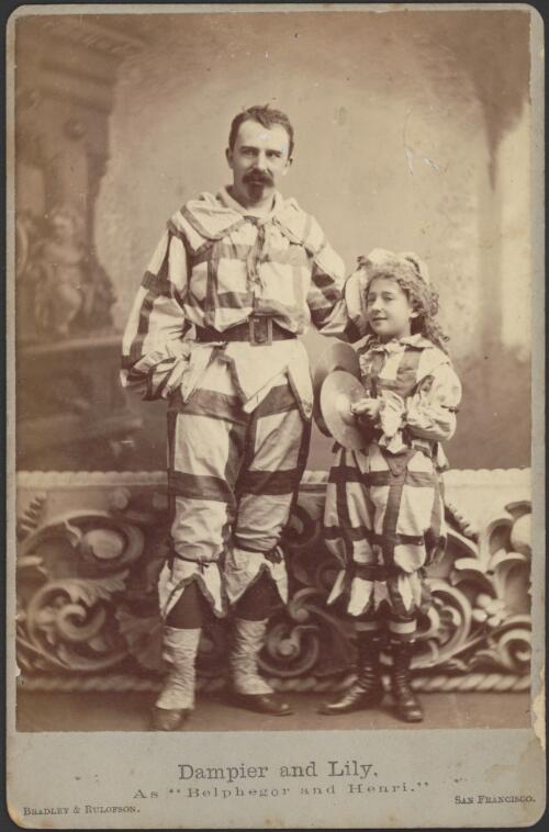 Dampier and Lily, as Belphegor and Henri, [ca. 1877] [picture] / Bradley & Rulofson