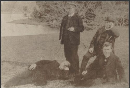 George Rignold, J.C. Williamson, [Harry Rickards and] Bland Holt, [190-?] [picture]