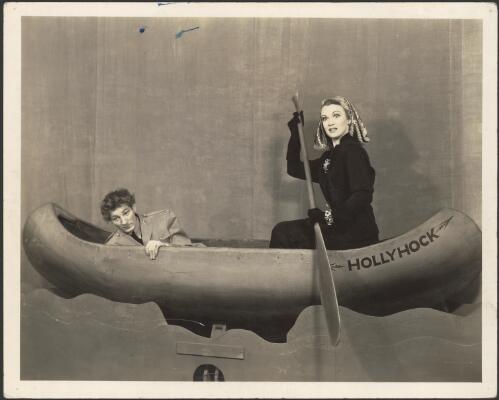 [Danny Kaye as Jerry Walker and Eve Arden as Maggie Watson in the Hollyhock canoe in Let's face It, 1941?] [picture] / Vandamm Studio, New York