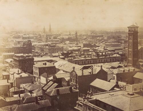 [Melbourne viewed from rooftop height, 1880s?] [picture]
