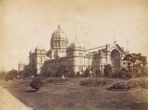 [Exhibition Building viewed diagonally, Melbourne, 1880s?] [picture]