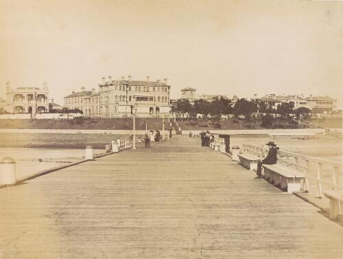 [Along St. Kilda Pier towards the esplanade, 1880s?] [picture]