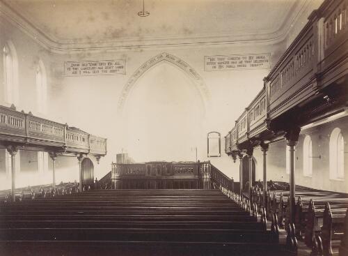 [Memorial Baptist Church interior, Launceston, Tasmania, ca. 1880s?] [picture]