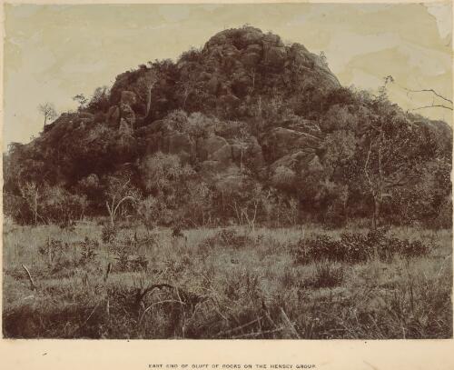 East end of bluff of rocks on the Hensey group, [Chillagoe region, Queensland, ca.1903] [picture]