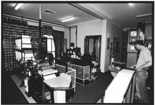 [Piano roll recording machines], Mastertouch piano roll company, Stanmore, New South Wales, March 2002 [picture] / John Immig