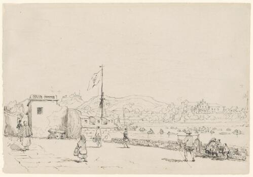 [The redoubt of St. Peter, Praia Grande, Macao] [picture] / [George Chinnery]