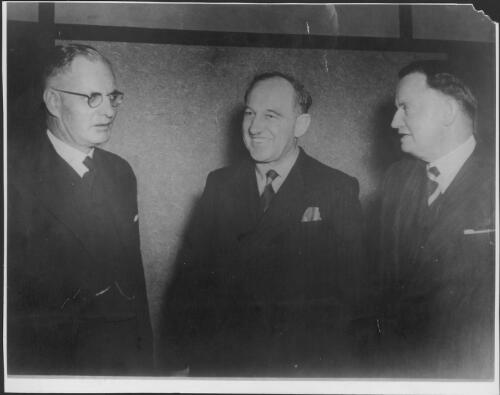 Prime Minister John Curtin, New South Wales Premier William McKell and Minister for the Army Frank Forde in Ottawa, Canada, 1943 [picture]