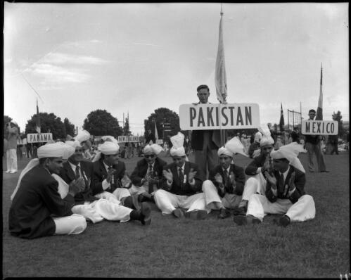 [Pakistani team waiting at the opening ceremony, Olympic Games, Melbourne, 22 November 1956] [picture]