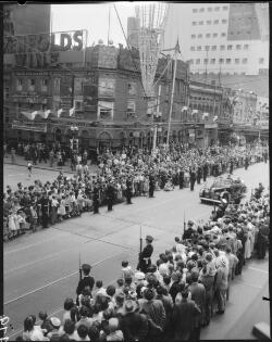 [The Duke of Edinburgh's car progressing past the intersection of ...