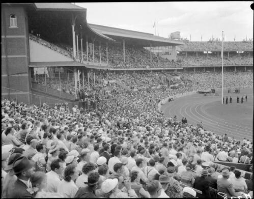 [The crowds and the stands, Olympic Games, Melbourne, 22 November 1956] [picture]