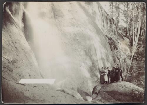 Group of people at Dromedary Falls, Mount Dromedary, New South Wales [picture]