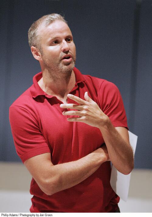 Phillip Adams teaching at WAAPA, 2004 [picture] / photography by Jon Green