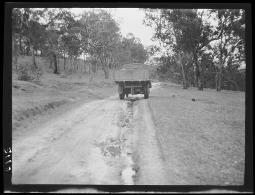 Truck on the water eroded track, after Newton Boyd, New South Wales, 1921 / Michael Terry