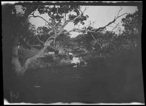 Expedition vehicle with trailer crossing a creek, Northern Territory, 1925, 1 / Michael Terry