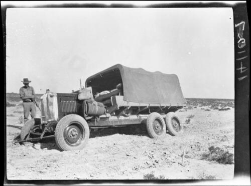 Expedition vehicle bogged on the salt marsh near Pardoo Station, Western Australia, 1928, 1 / Michael Terry