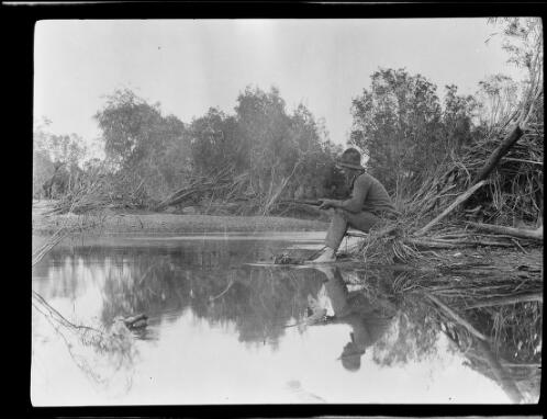 Jack Keyser at Tambulbudee waterhole, Fitzroy River, Western Australia, 1928, 1 / Michael Terry