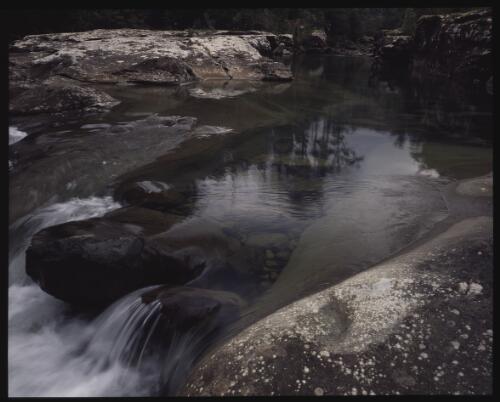 Morning reflections on the Douglas River, Douglas-Apsley National Park, Tasmania, 1992, 2 [transparency] / Peter Dombrovskis