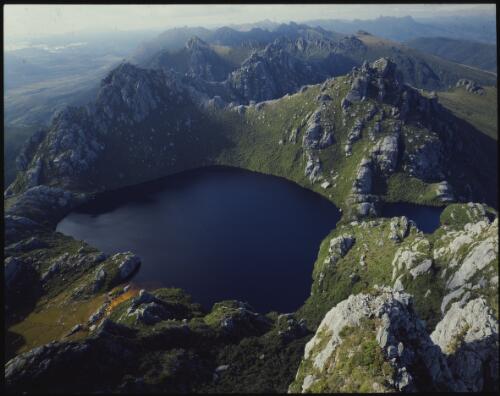 Lake Oberon, Western Arthur Range, Tasmania, 1984, 3 [transparency] / Peter Dombrovskis
