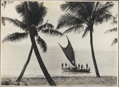 Scene on  Mailu Island [men in a fishing boat] [picture]