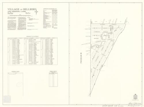 Village of Bellbird and adjoining lands [cartographic material] : Parish - Cessnock, County - Northumberland, Land District - Maitland, City of Greater Cessnock / printed and published by Dept. of Lands Sydney