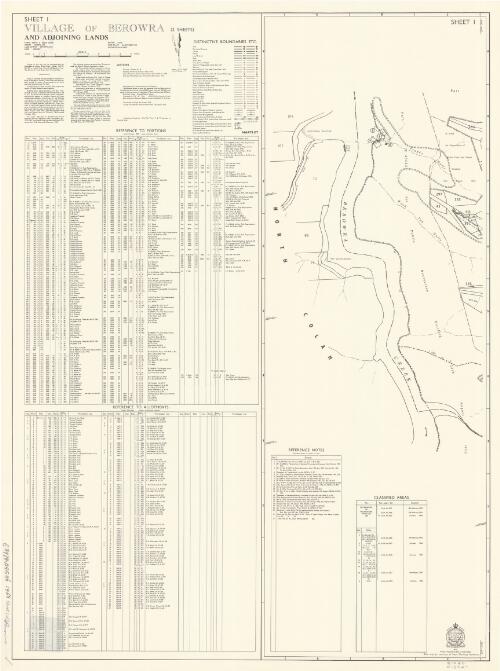 Village of Berowra and adjoining lands [cartographic material] : Parishes - Cowan & South Colah, County - Cumberland, Land Board District - Sydney, Land District - Metropolitan, Shire - Hornsby / printed and published by Dept. of Lands Sydney