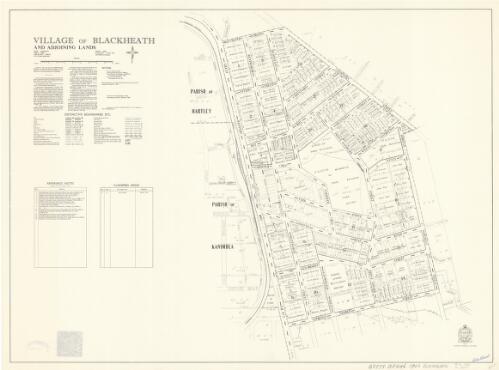 Map of the village of Blackheath and adjoining lands [cartographic material] : Parish - Blackheath, County - Cook, Land District - Penrith, City of Blue Mountains / compiled, drawn and printed at the Department of Lands, Sydney, N.S.W